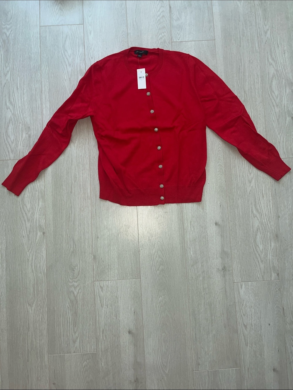 New with Tags Ann Taylor Red Button-Front Cardigan